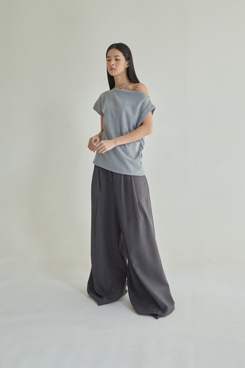 Studio Now Everra Asymmetric Top Grey