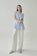 Studio Now Isola Top Light Blue Stripe