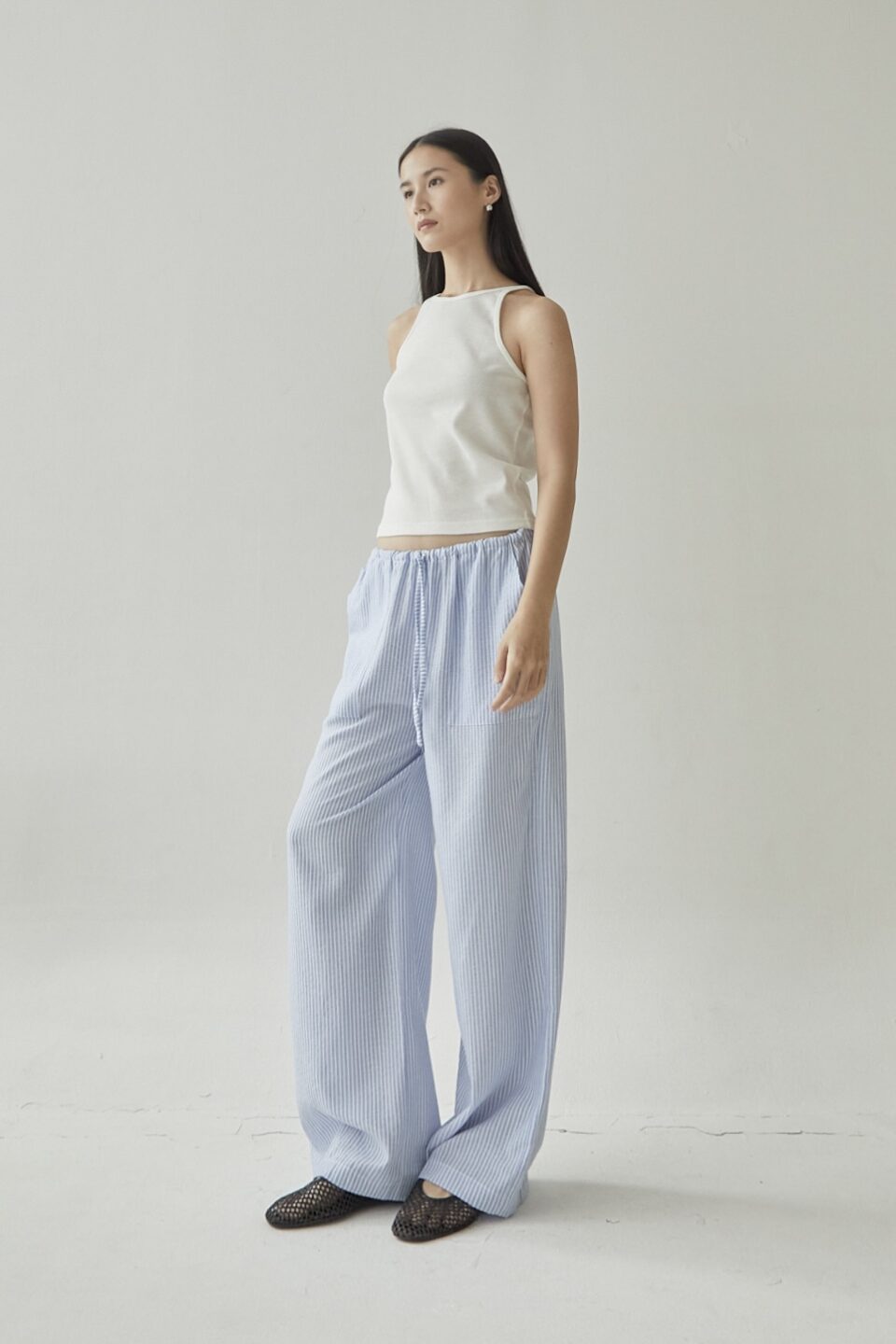 Studio Now Isola Pants Light Blue Stripe - Image 3