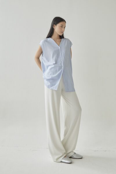 Studio Now Isola Top Light Blue Stripe
