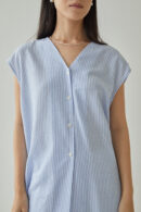 Studio Now Isola Top Light Blue Stripe