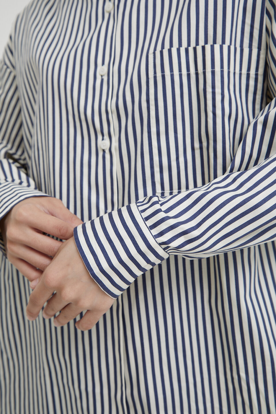 Avenue Shirt in Navy Stripe - Image 6