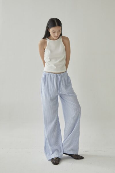 Studio Now Isola Pants Light Blue Stripe