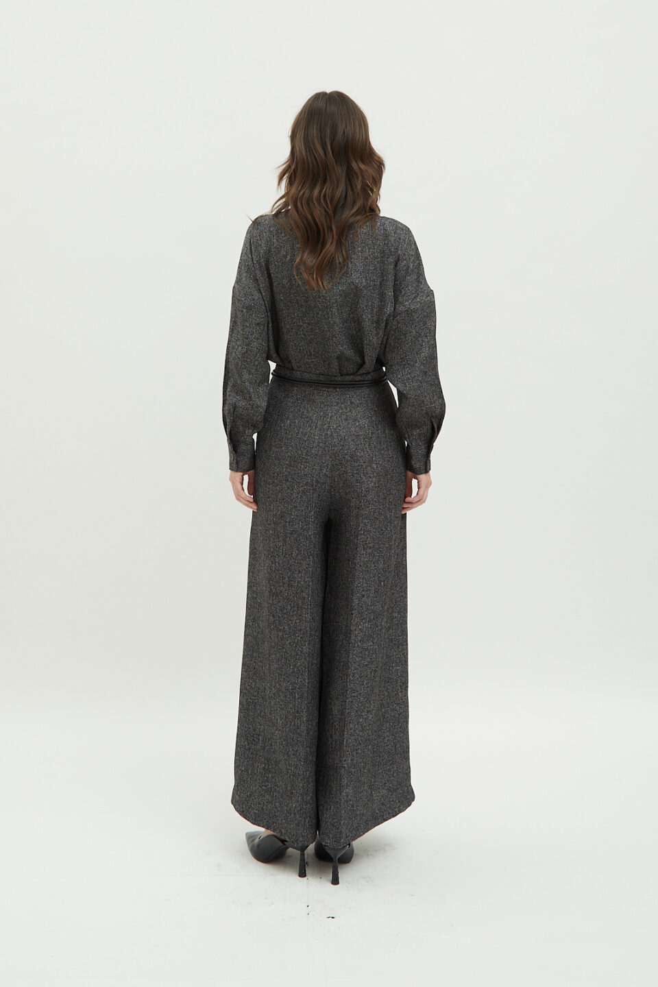 Roman Tweed Pants in Charcoal - Image 5