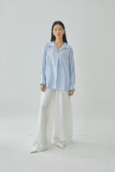 Studio Now Venn Blouse Blue Stripes