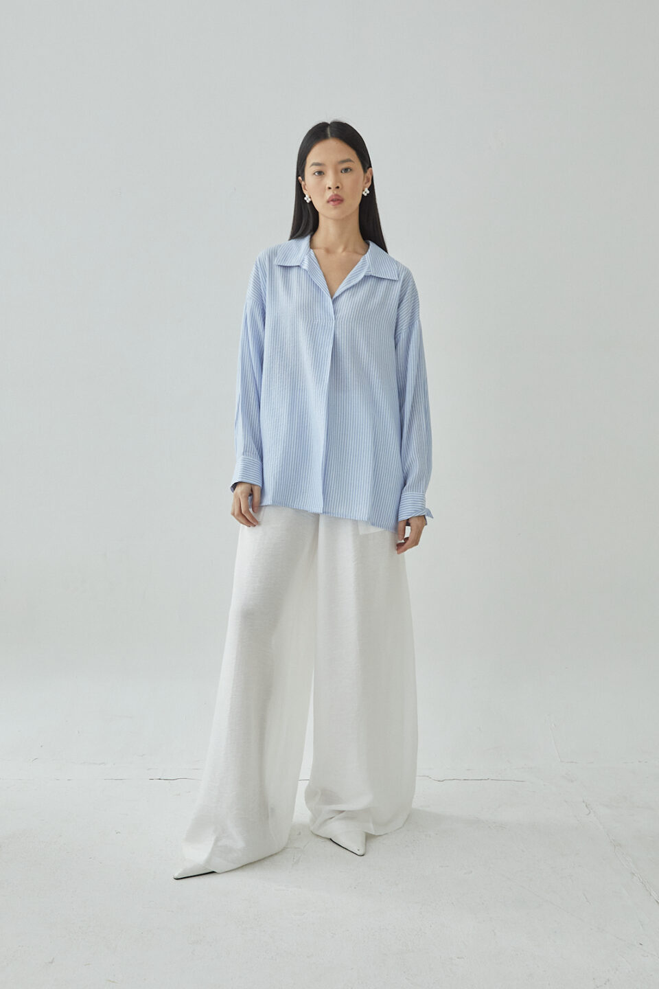 Studio Now Venn Blouse Blue Stripes - Image 2