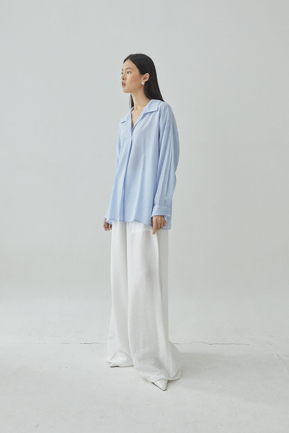 Studio Now Venn Blouse Blue Stripes - Image 3