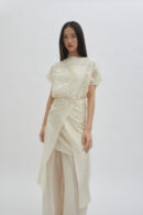Misha layer skirt in sheer butter