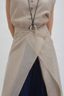 Misha layer skirt in sheer taupe