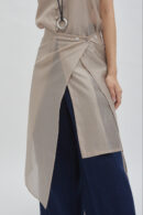 Misha layer skirt in sheer taupe