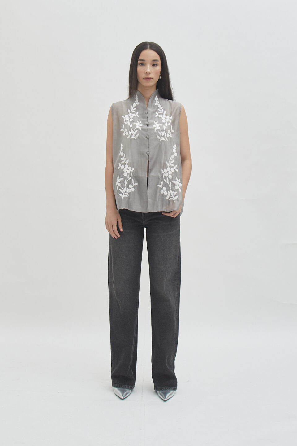 Savoy sleeveless top smoke - Image 8