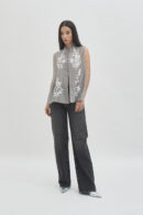 Savoy sleeveless top smoke