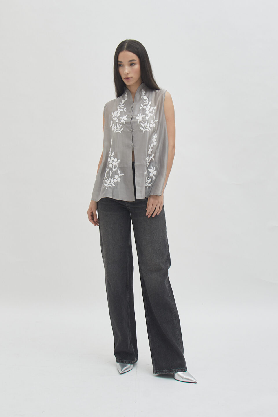 Savoy sleeveless top smoke - Image 5