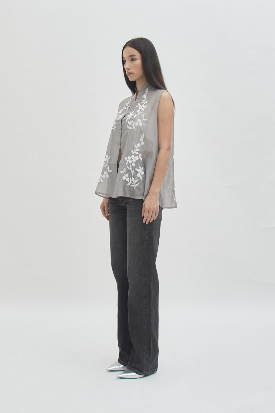 Savoy sleeveless top smoke - Image 3