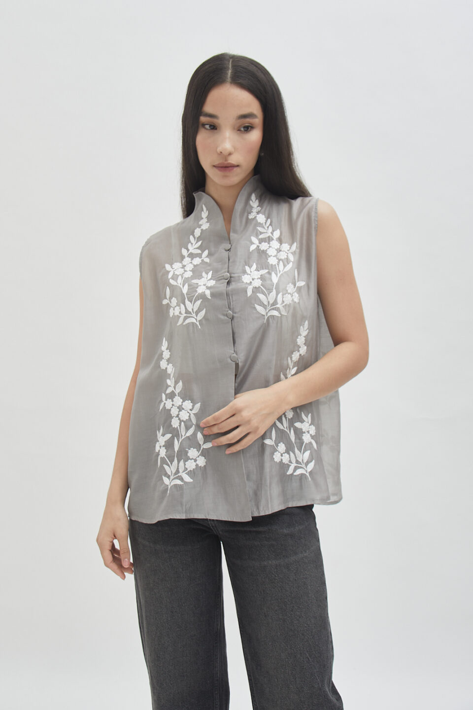 Savoy sleeveless top smoke - Image 7