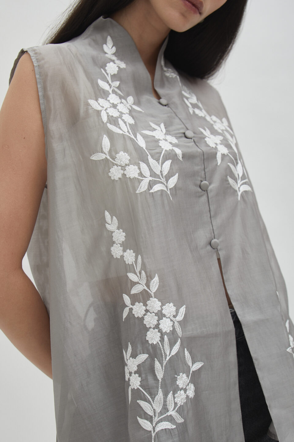 Savoy sleeveless top smoke - Image 4