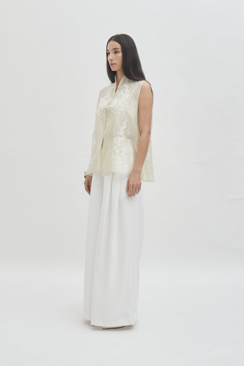 Savoy sleeveless top butter - Image 4