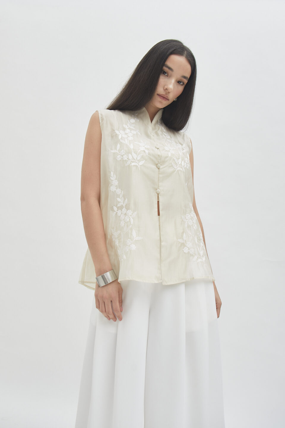 Savoy sleeveless top butter - Image 3