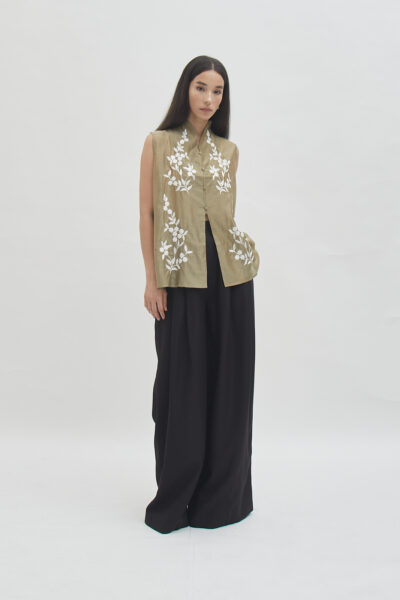 Savoy sleeveless top bronze