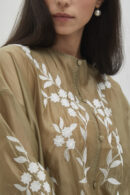 Savoy embroidered shirt in bronze