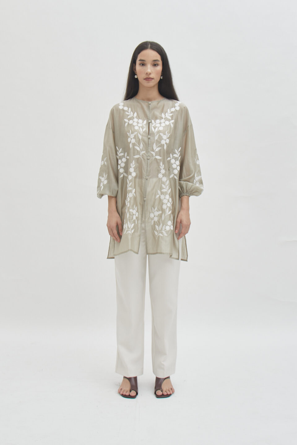 Savoy embroidered shirt in dusk - Image 3