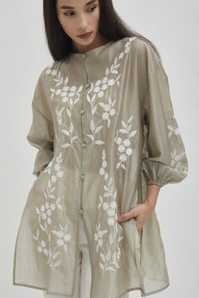 Savoy embroidered shirt in dusk