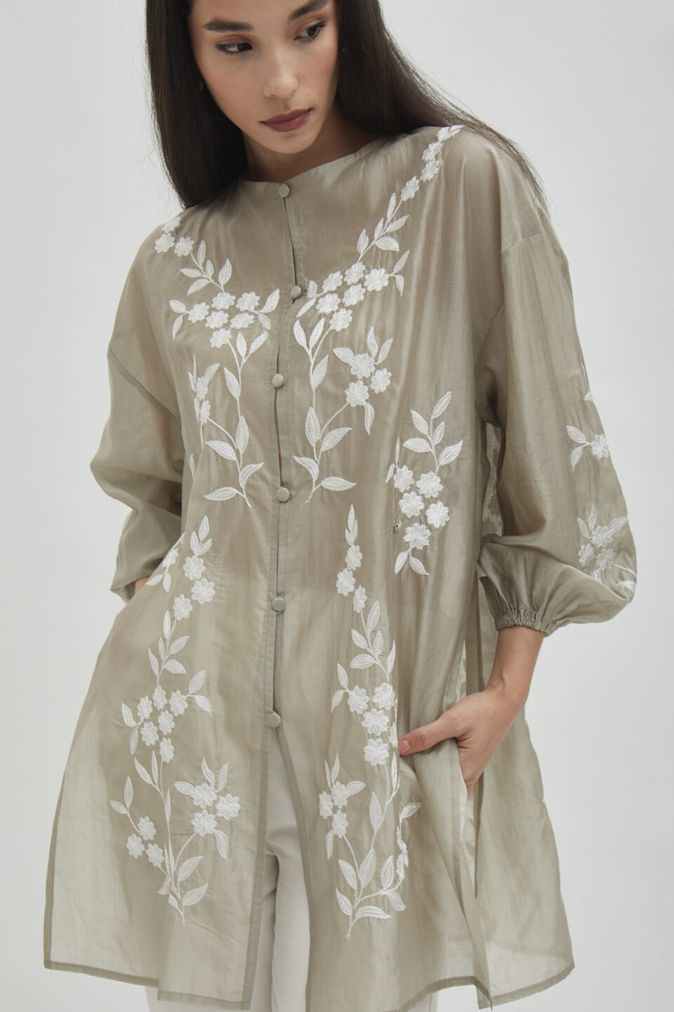 Savoy embroidered shirt in dusk
