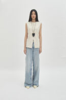 Mia Vest Linen Butter