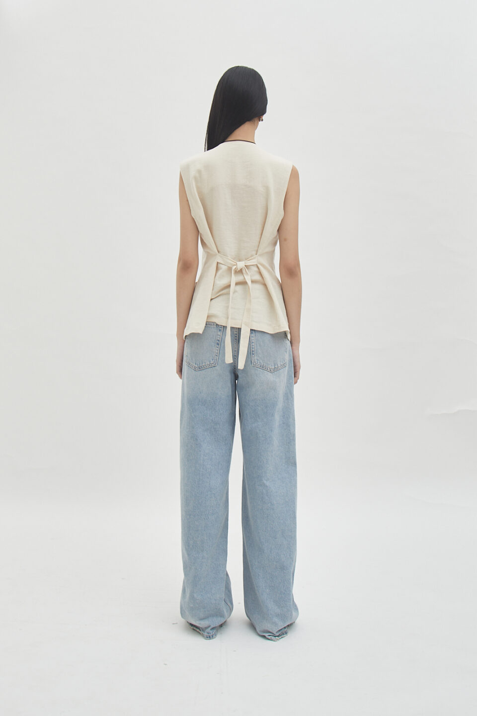 Mia Vest Linen Butter - Image 3