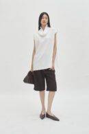 Fold Collar Top White