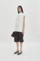 Fold Collar Top White