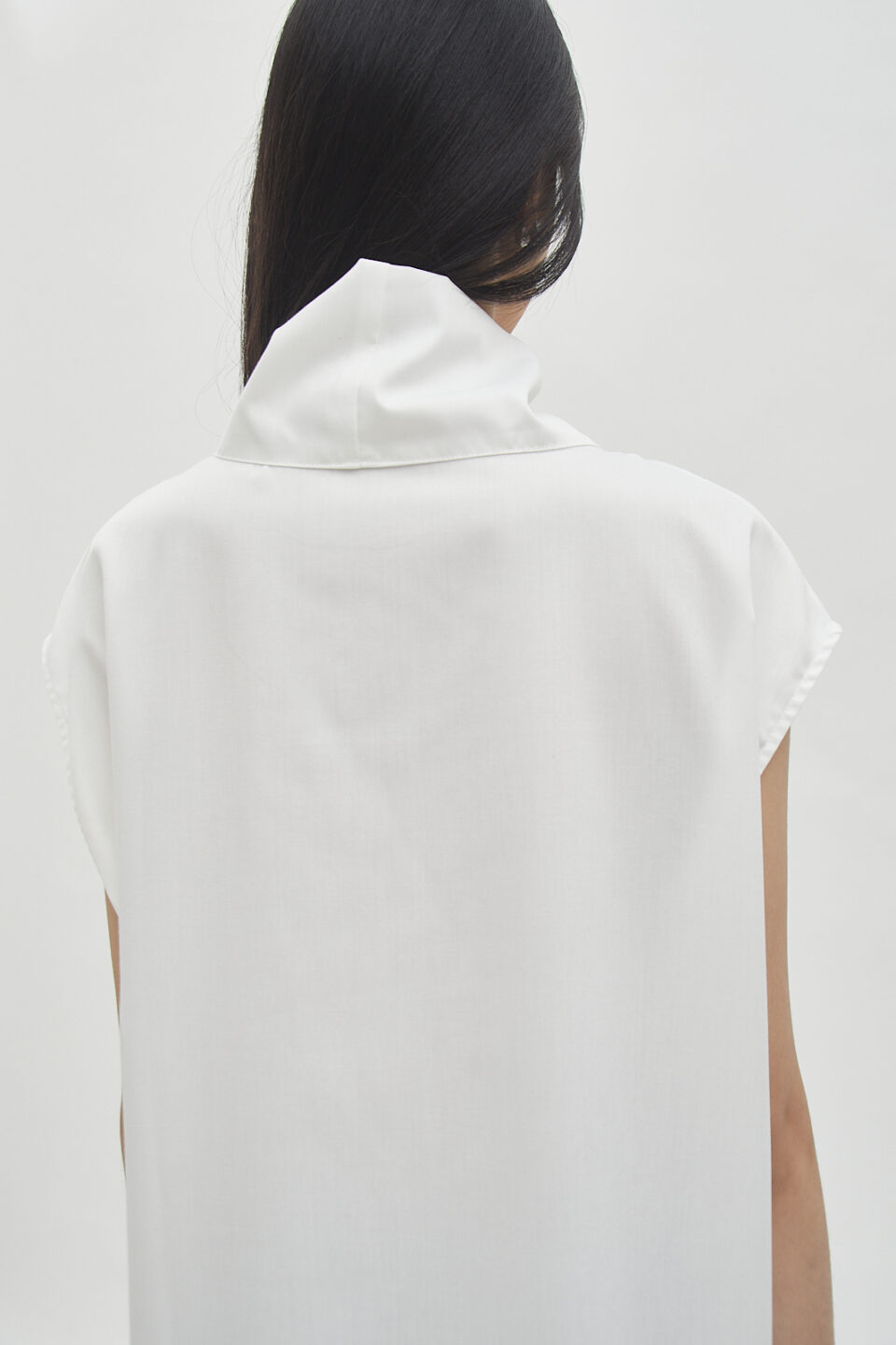 Fold Collar Top White - Image 4