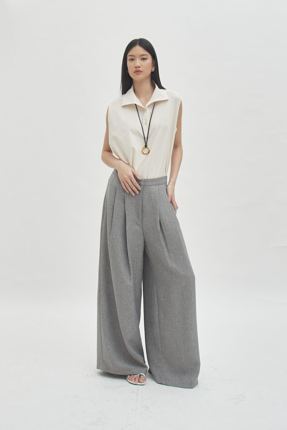 Roman Tweed Pants in Mist - Image 7