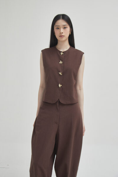 Petal Top Brown