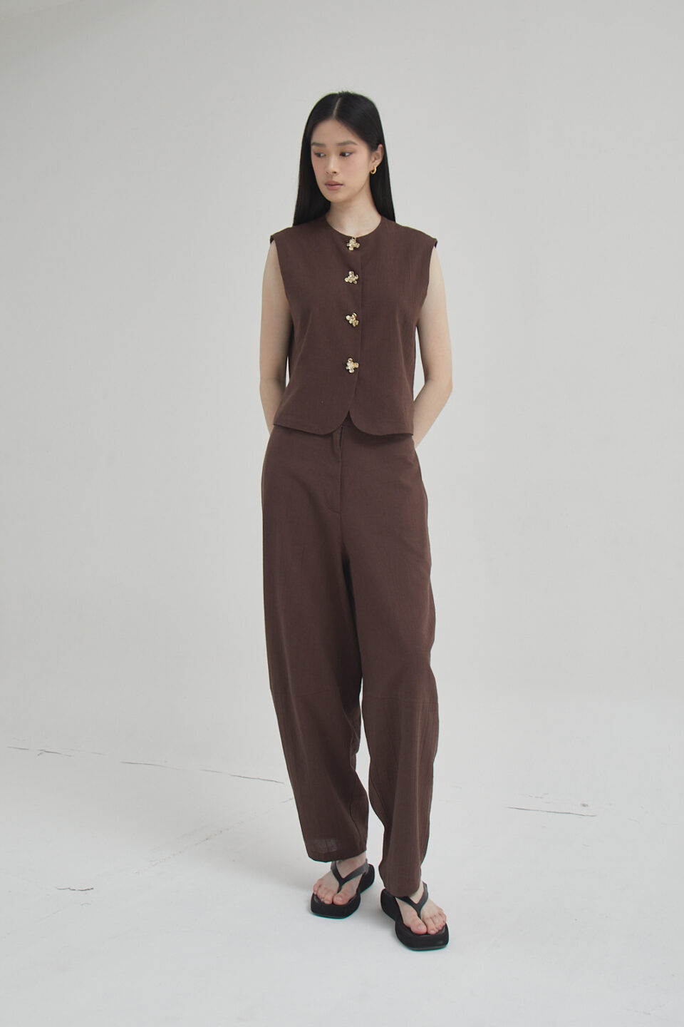 Petal Top Brown - Image 2