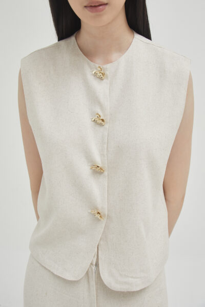 Petal Top Linen