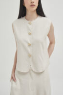 Petal Top Linen