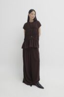 Roma ruched top oxide brown