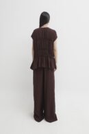 Roma ruched top oxide brown