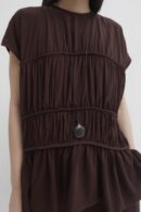 Roma ruched top oxide brown