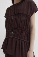 Roma ruched top oxide brown