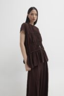 Roma ruched top oxide brown