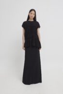Roma ruched top black