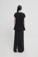 Roma ruched top black