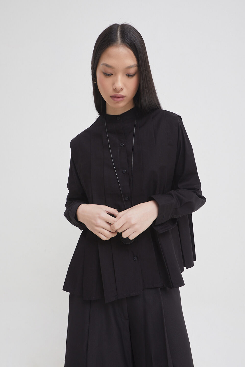 Kyoto shirt black cotton - Image 5
