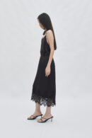 Veil sateen skirt black