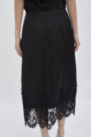 Veil sateen skirt black