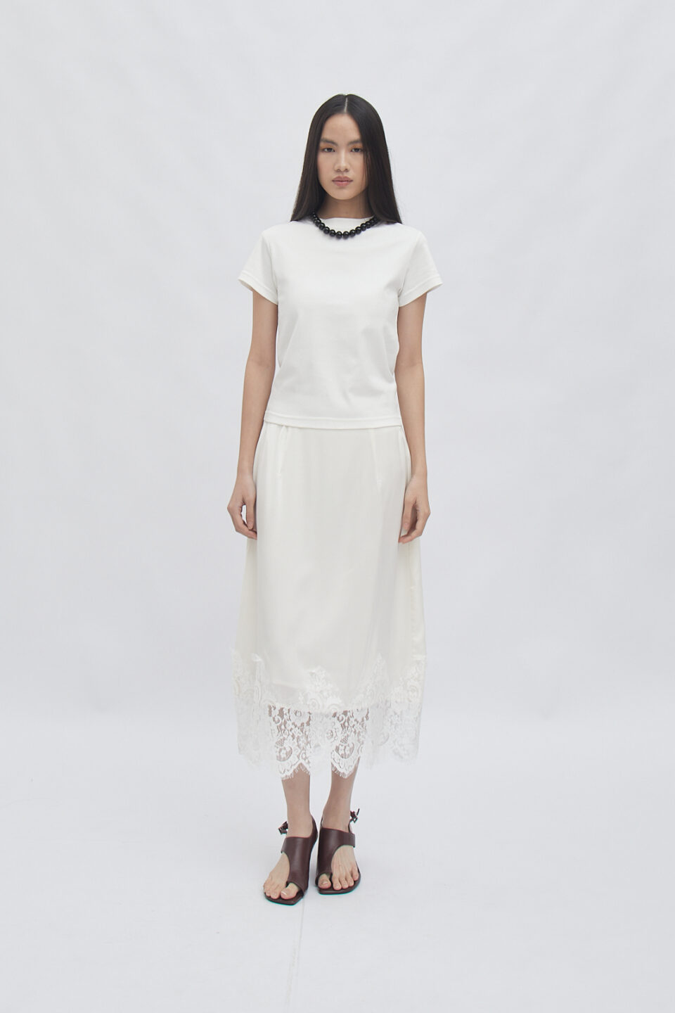 Veil sateen skirt broken white - Image 2