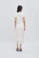 Veil sateen skirt broken white