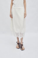 Veil sateen skirt broken white